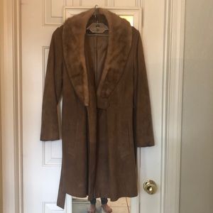 Leather and Mink (limed) Suede Coat